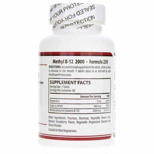 Methyl B-12 2000, 60 Chewable Tablets, BSP