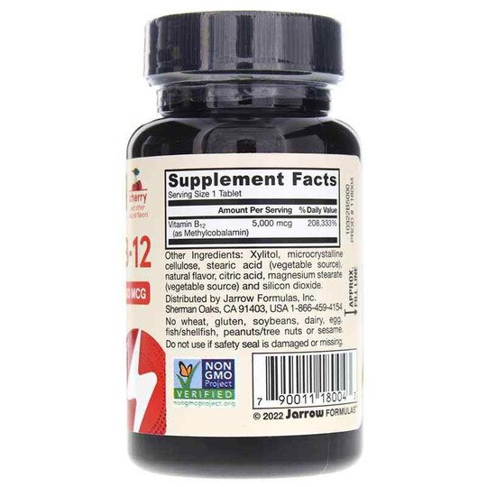Methyl B-12 5,000 Mcg Cherry, 60 Lozenges, JRF