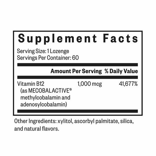 Methyl B12 1000 Lozenge, 60 Lozenges, SKH