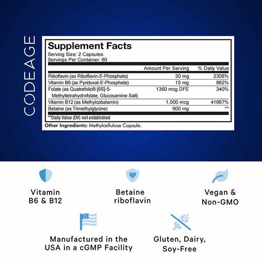 Methylfolate B Complex+, 120 Capsules, CDE
