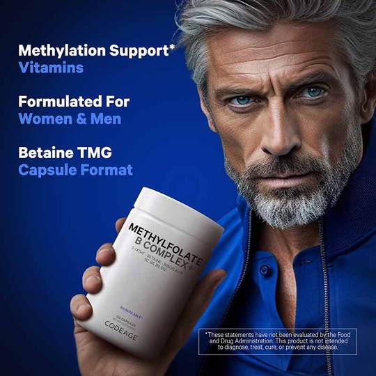 Methylfolate B Complex+, 120 Capsules, CDE