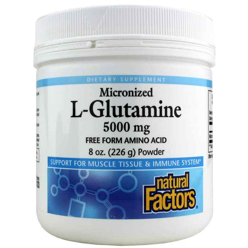 Micronized LGlutamine Powder 5000 Mg, Natural Factors
