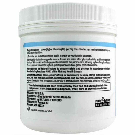 Micronized L-Glutamine Powder 5000 Mg, 8 Oz, NF