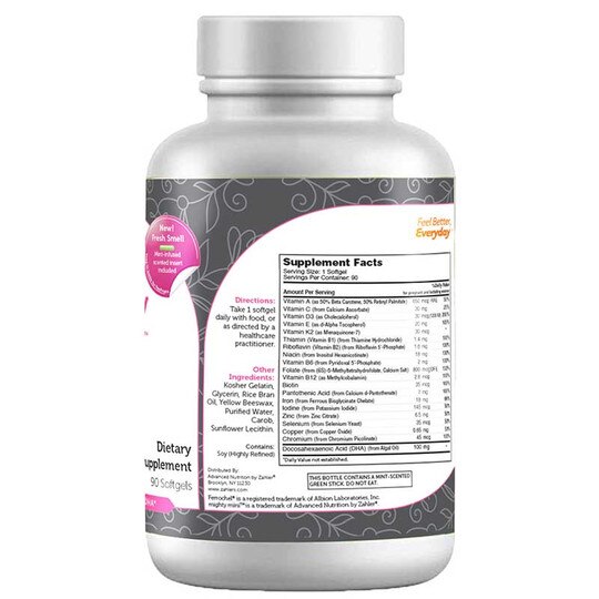 Mighty Mini Prenatal + DHA, 90 Softgels, ZHL