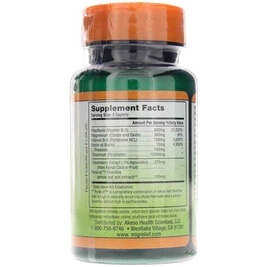 Migrelief M Menstrual Formula, 60 Caplets, AKS