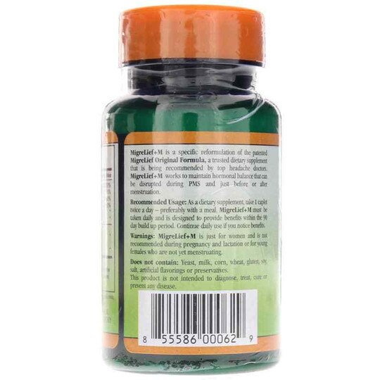 Migrelief M Menstrual Formula, 60 Caplets, AKS