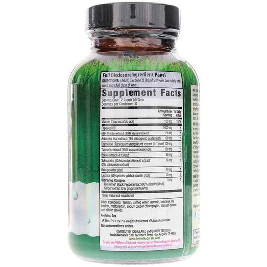 Milk Thistle Liver Detox, 60 Liquid Softgels, IRN