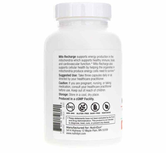 Mito Recharge, 90 Capsules, ND