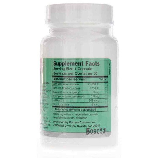 Mixed Carotenoids, 30 Veg Capsules, KRU