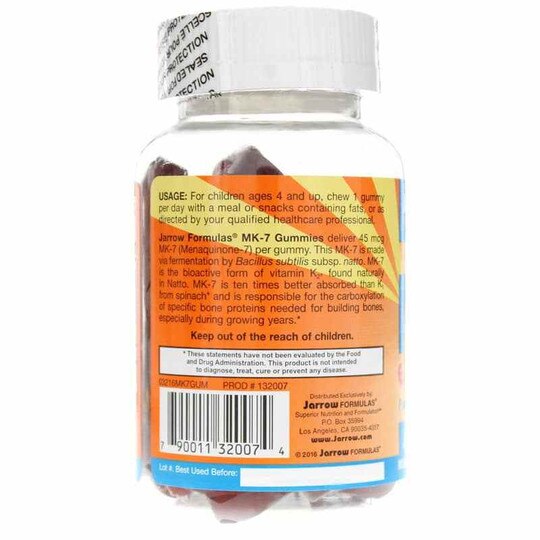 MK7 Vitamin K2 Gummies 45 Mcg, Jarrow Formulas