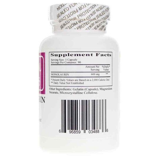 Monolaurin 600 mg, 90 Capsules, ECF
