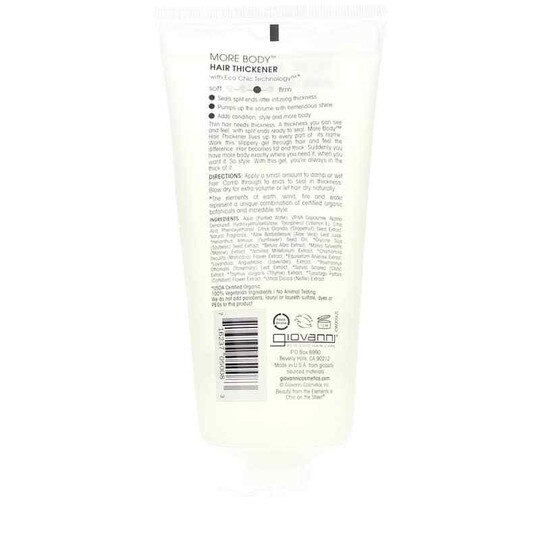 More Body Hair Thickener Volumizing Styling Gel, 6.8 Oz, GIO