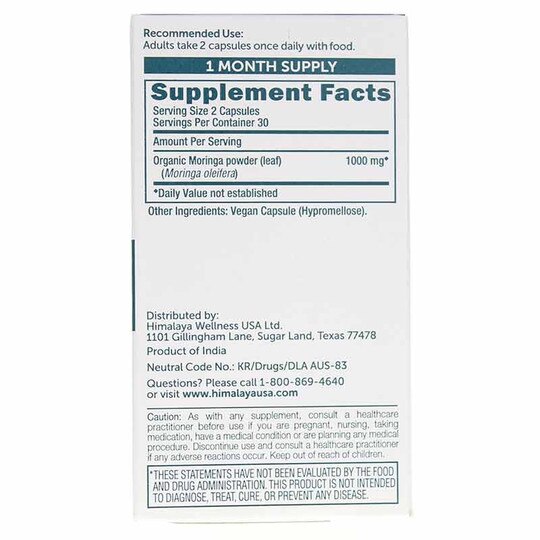 Moringa 1,000 Mg, 60 Vegan Capsules, HM