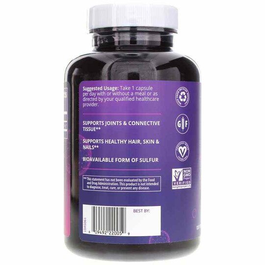 MSM 1000 Mg, 120 Vegan Capsules, MRM