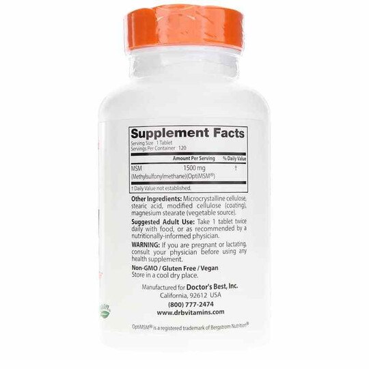 MSM 1500 Mg, 120 Tablets, DRB