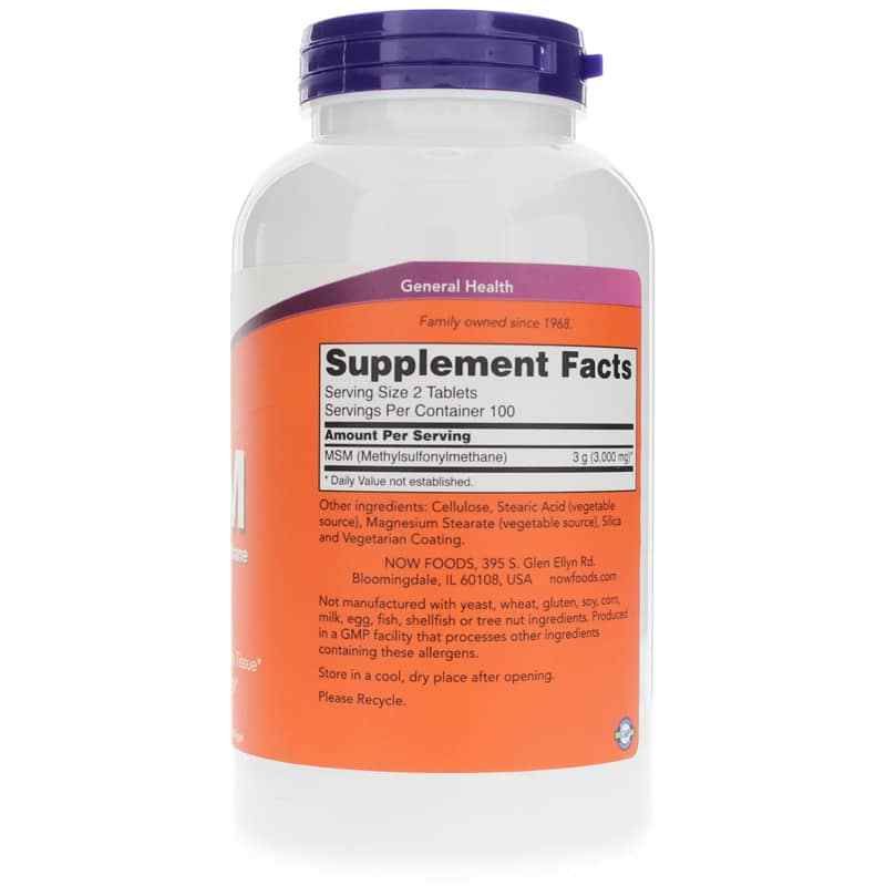 MSM Tablets 1500 Mg, NOW Foods