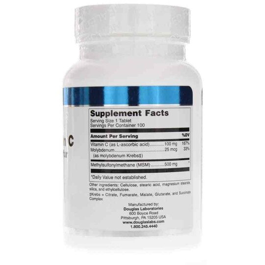 MSM + Vitamin C Fundamental Sulfur, Douglas Laboratories