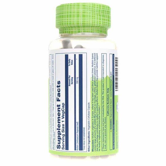 Mullein 330 Mg, 100 Veg Capsules, SLR