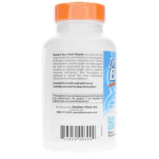 Multi-Vitamin Iron-Free, 90 Veg Capsules, DRB