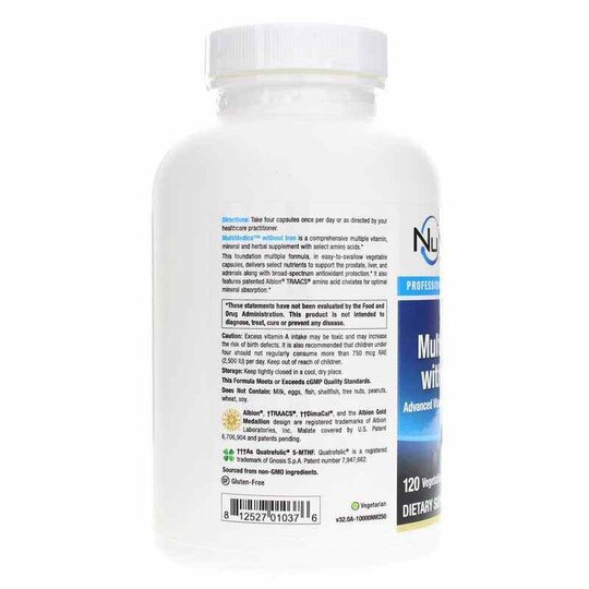 MultiMedica without Iron, 120 Veg Capsules, NUM