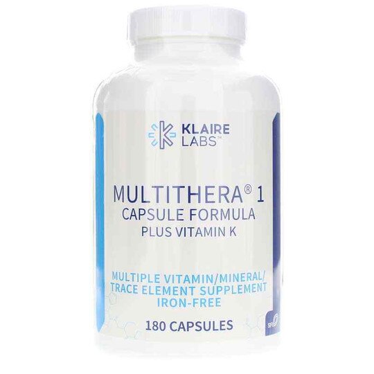 Multithera 1 Multiple Plus Vitamin K Iron-Free, 180 Caps, KL