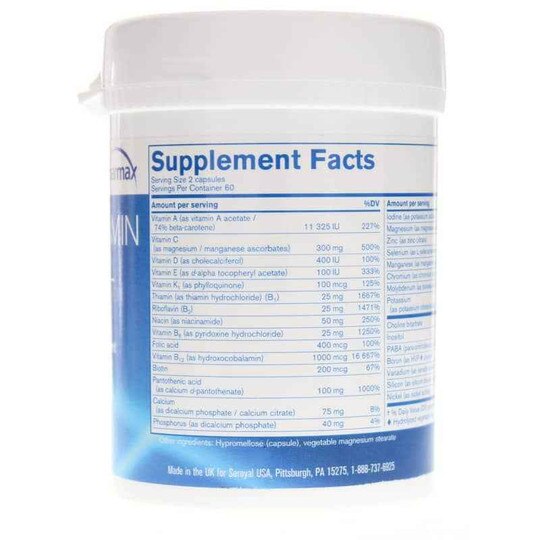 Multivitamin & Mineral (without Copper & Iron) Adult Formula, Pharmax