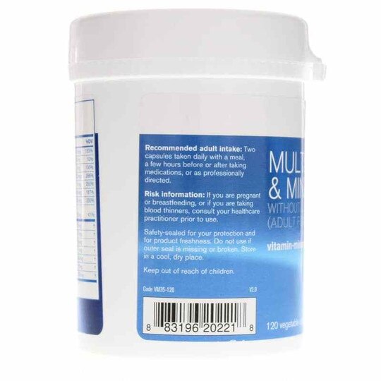 Multivitamin & Mineral (without Copper & Iron) Adult Formula, Pharmax