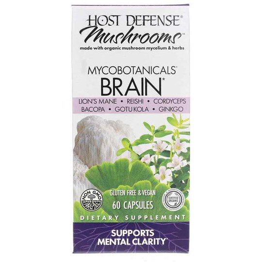 MycoBotanicals Brain, 60 Veg Capsules, HDF