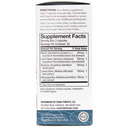 MycoBotanicals Stress Decompress, 60 Veg Capsules, HDF