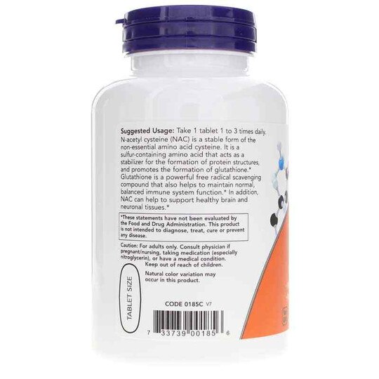 NAC 1000 Mg, 120 Tablets, NOW