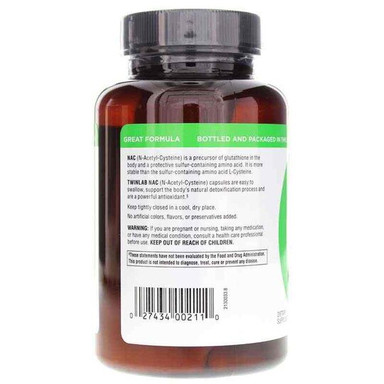 NAC (N-Acetyl-L-Cysteine), 60 Capsules, TWL