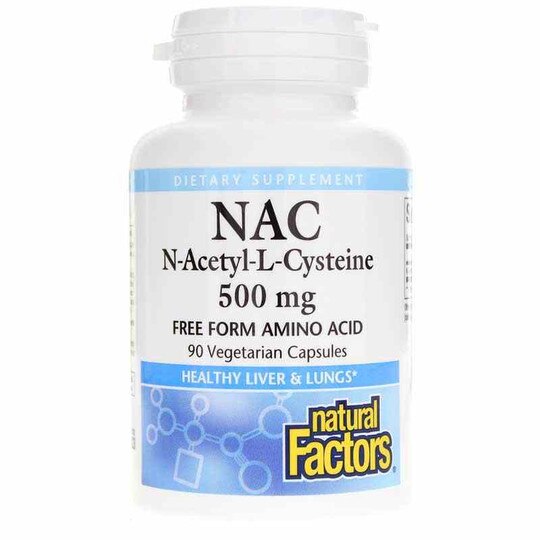 NAC N-Acetyl-L-Cysteine 500 Mg, 90 Veg Capsules, NF