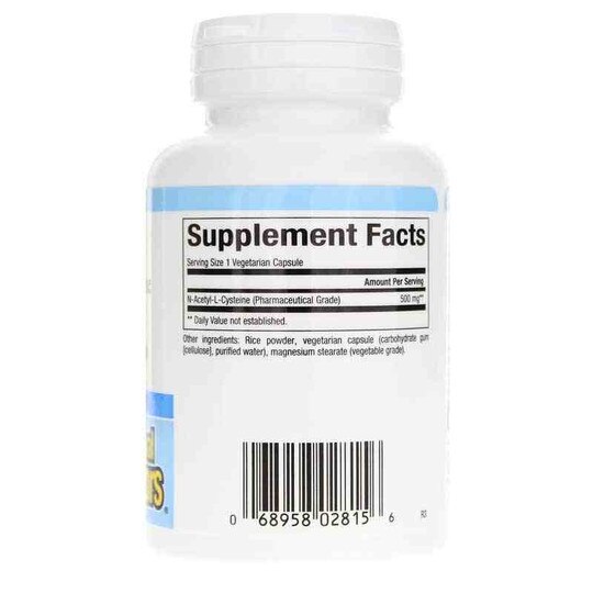 NAC N-Acetyl-L-Cysteine 500 Mg, 90 Veg Capsules, NF