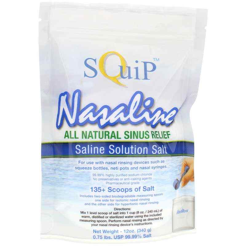 Nasaline Saline Solution Salt, Squip