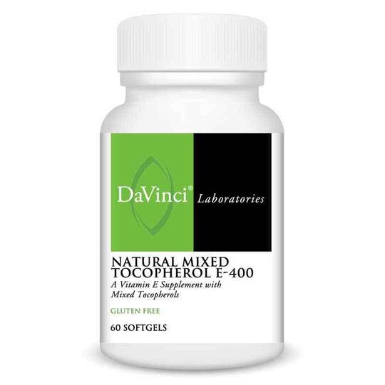 Natural Mixed Tocopherol E-400, 60 Softgels, DL