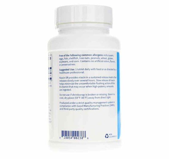 Niacin-SR 500 Mg, 100 Veg Tablets, KL