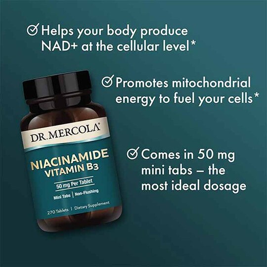 Niacinamide Vitamin B3, 270 Mini Tablets, DRM