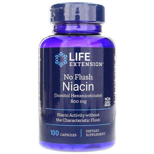 No Flush Niacin 800 Mg, 100 Capsules, LFE