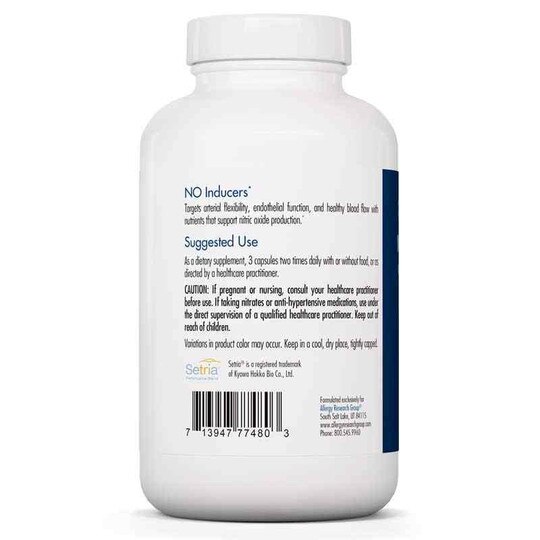 NO Inducers Nitric Oxide Support, 180 Veg Capsules, ARG