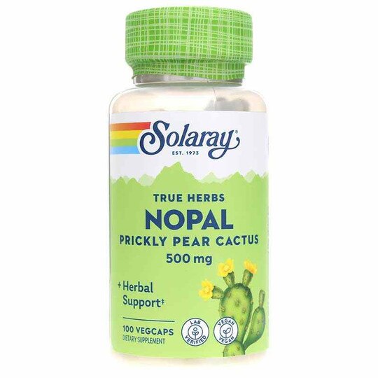 Nopal Prickly Pear Cactus 500 Mg, 100 Veg Capsules, SLR