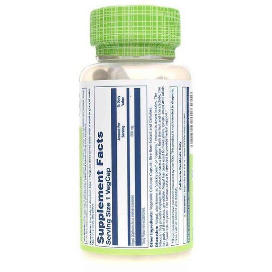 Nopal Prickly Pear Cactus 500 Mg, 100 Veg Capsules, SLR