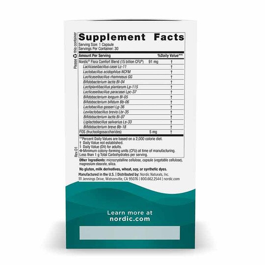 Nordic Flora Probiotic Comfort, 30 Capsules, NRN