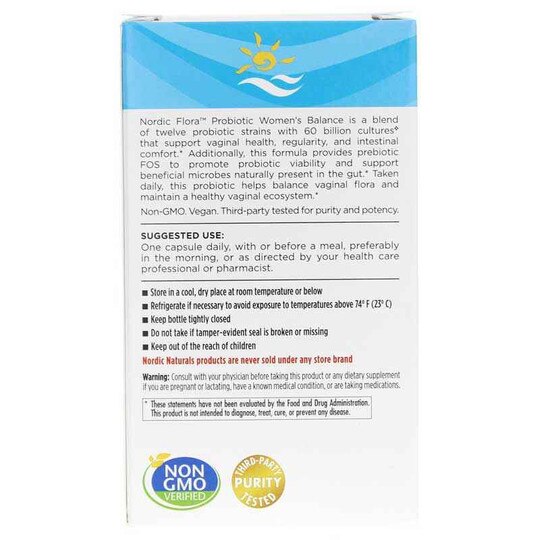 Nordic Flora Probiotic Women's Balance, 30 Capsules, NRN