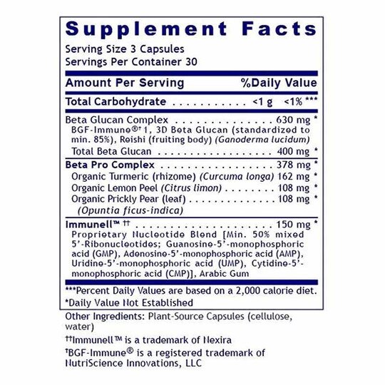 Nucleo Immune Beta-Glucan and Nucleotide Immune Formula, PRL