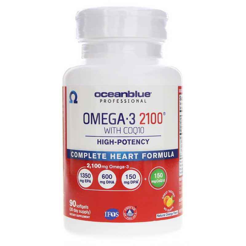 Oceanblue OMEGA3 2100 with CoQ10 blends omega3's with CoQ10 to