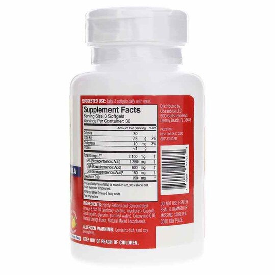 Omega-3 2100 with CoQ10, 90 Softgels, OBL