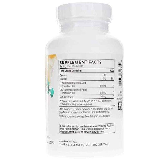 Omega-3 w/CoQ10, 90 Gel Capsules, THR