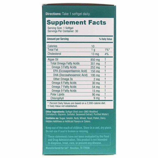 Omega-3 EPA + DHA 30 Softgels, IWI