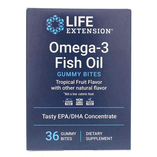 Omega-3 Fish Oil Gummy Bites, 36 Gummies, LFE