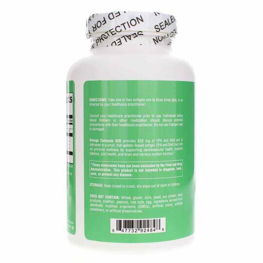 Omega Concepts 820 Alaskan Fish Oil, 120 Fish Gelatin Softgels, NHC